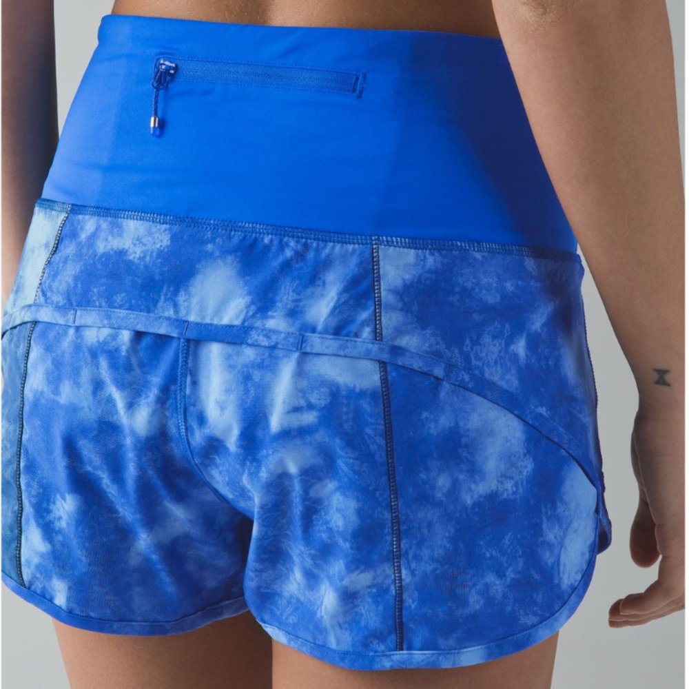 Lululemon Speed Short (High Waist) Pipe Dream Blue